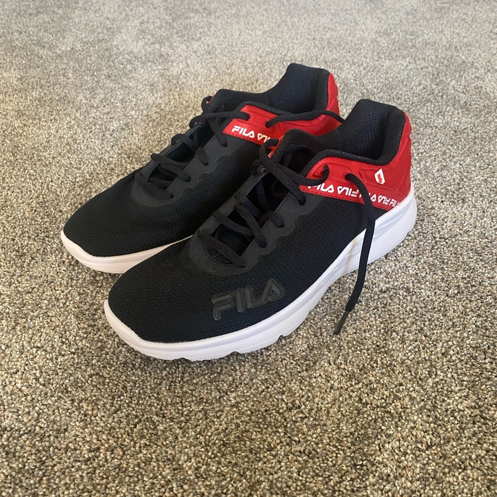 Fila Black and Red Sneakers
